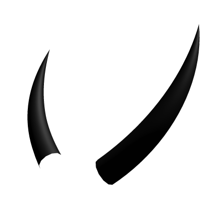 Black demon horns