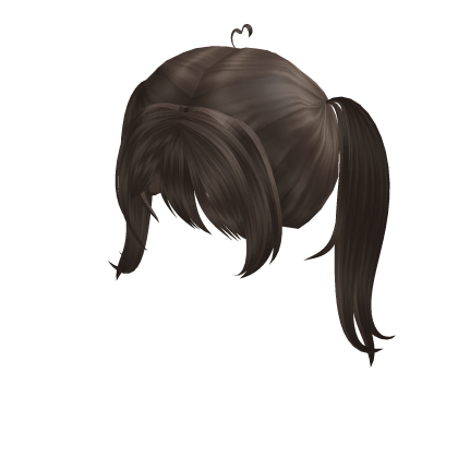 cute brown pigtails w bangs Roblox item