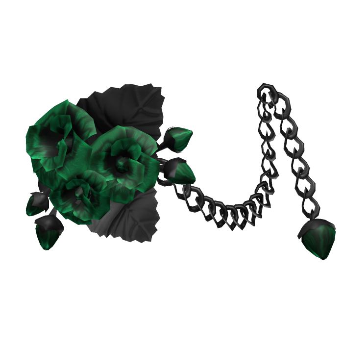 3.0 Green & Black Emo Goth Rose Flower Waist Chain