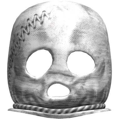 white grunge horror face mask