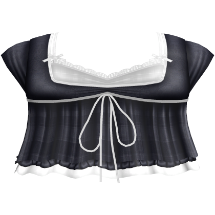 pretty gothic ruffled blouse w tank top blue 2