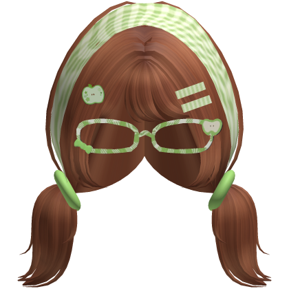 Igari Pigtails Hair w/ Glasses Ginger Roblox item