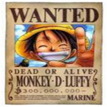 luffy wanted poster Roblox decal