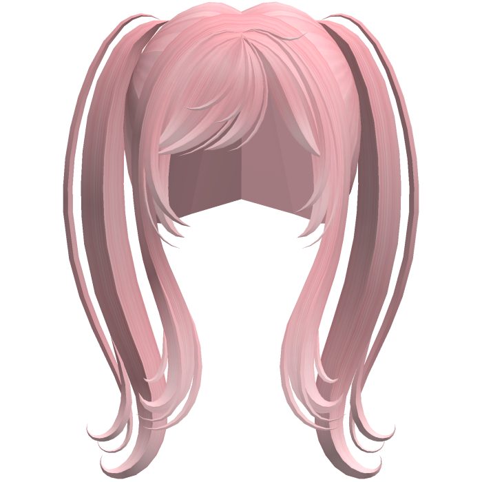 pink long dolly moe twin tail anime hair