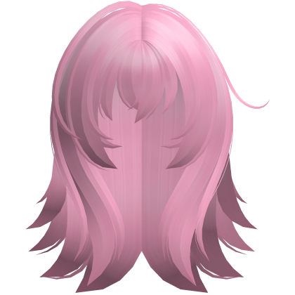 aoi mukou fluffy messy anime hair hot pink