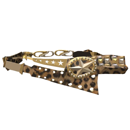 Y2K Gyaru McBling Dia Rhinestone Belt Leopard 3.0 | Roblox Item