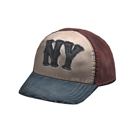 NY Trucker Cap Dusty Blue & Maroon Roblox item
