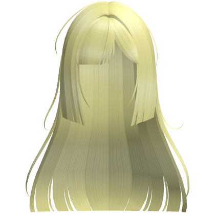 Cute Long Hime Cut Hair Side Bang (Light Yellow) Roblox item