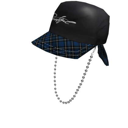 Checkered hat (in blue and black) - ZN Roblox item