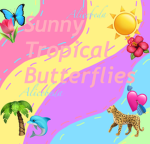 Sunny Tropical Butterflies