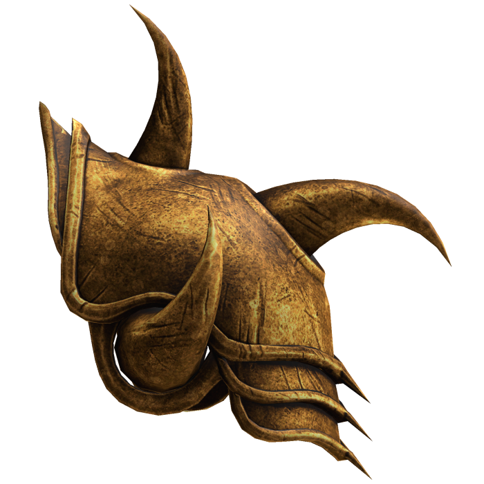 Gold Spiked Knight Pauldron - Left