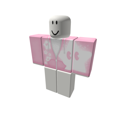 rosa branco y2k star hoodie boys rogangster - Roblox
