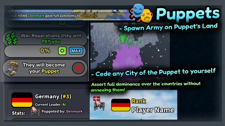 🎭 Puppets + Peace Rework