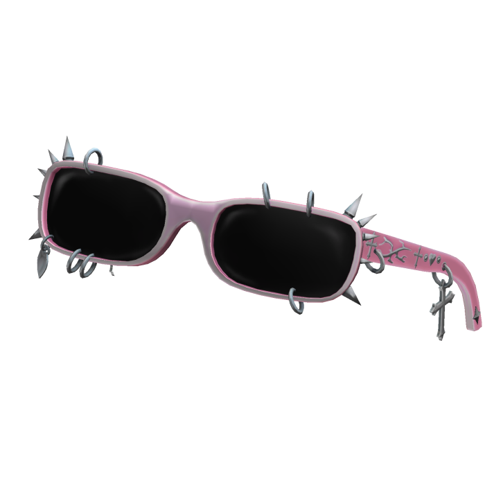 Raised Pink Y2K Punk Glasses