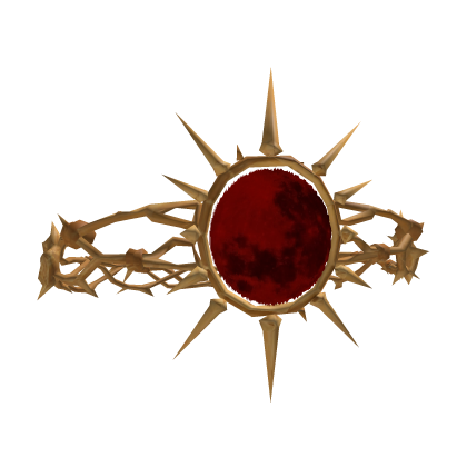 [Animated] Gothic Moon Thorn Crown (Red/Gold)