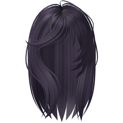 Messy Side Swept Bangs Hair in Purple Roblox item
