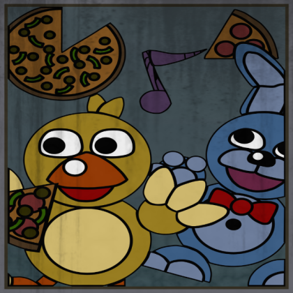 FNaF 3 Bonnie & Chica Poster Roblox decal