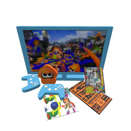 ♡ kawaii cute blue orange gaming maximalist tv 