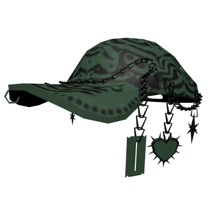 [LIMITED] Dark Green Chained Cap 