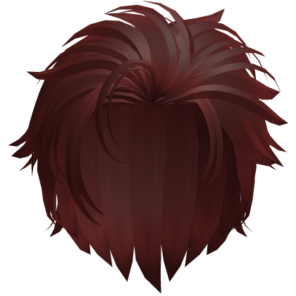 Slicked Back Anime Boy Hair (Red) Roblox item