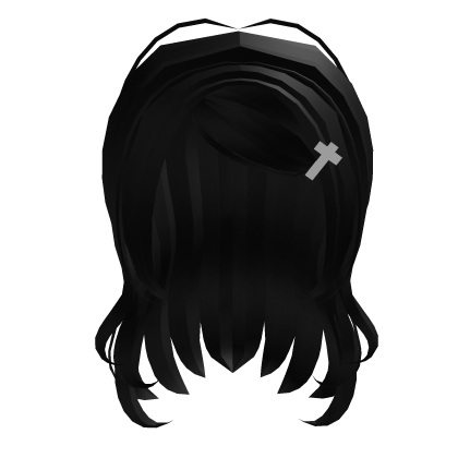 ꒰꒰ spoopy soft fluffy flowy coffin clip hair thumbnail