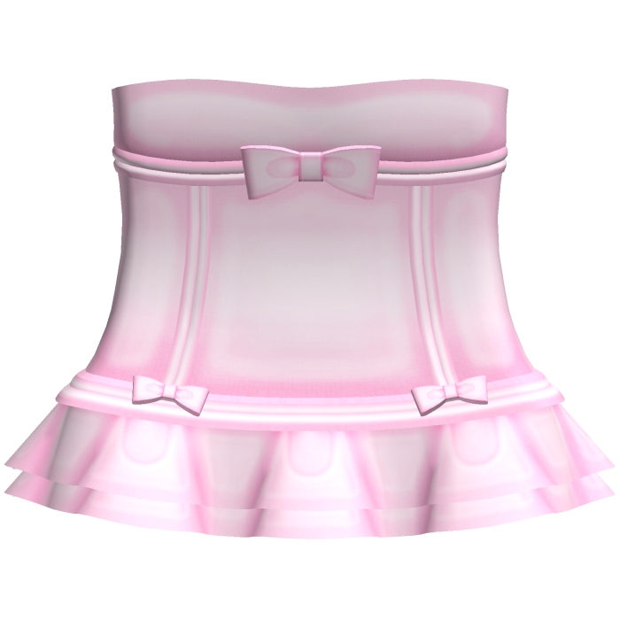 Adorable Pink Ruffled Dress with Bows in Pink