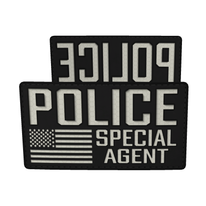 B/W POLICE Special Agent Patches (LVL120)