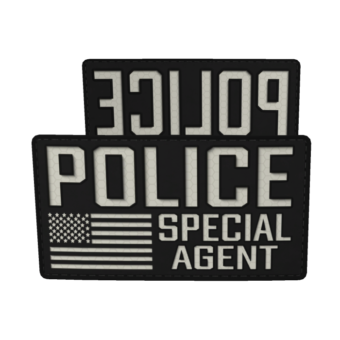 B/W POLICE Special Agent Patches (LVL120)