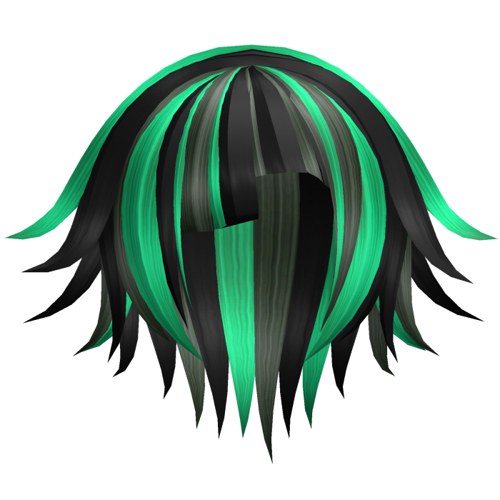 >_0 Assorted Green Long Spiky VKei Emo Hair 5. 