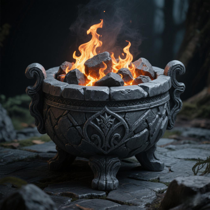 Gothic Stone Firepit: Emberglow Gathering PBR preview 1