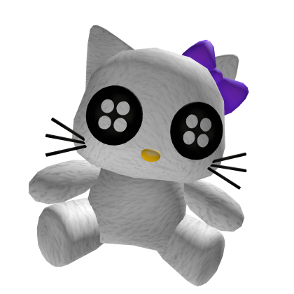 Cute Kitty Plush Pal | Purple Bow Roblox item