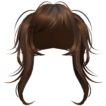 Kawaii K-pop shiny brown high pigtail hair thumbnail
