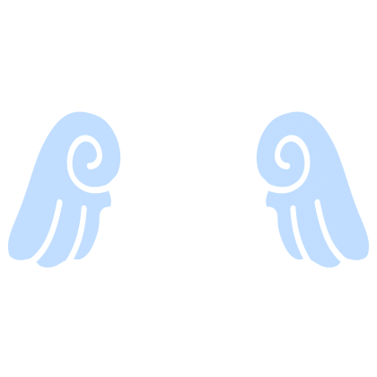 ♡ Cute Chibi Sticker Angel Wings in Pastel Blue