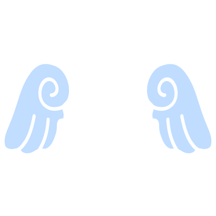 ♡ Cute Chibi Sticker Angel Wings in Pastel Blue