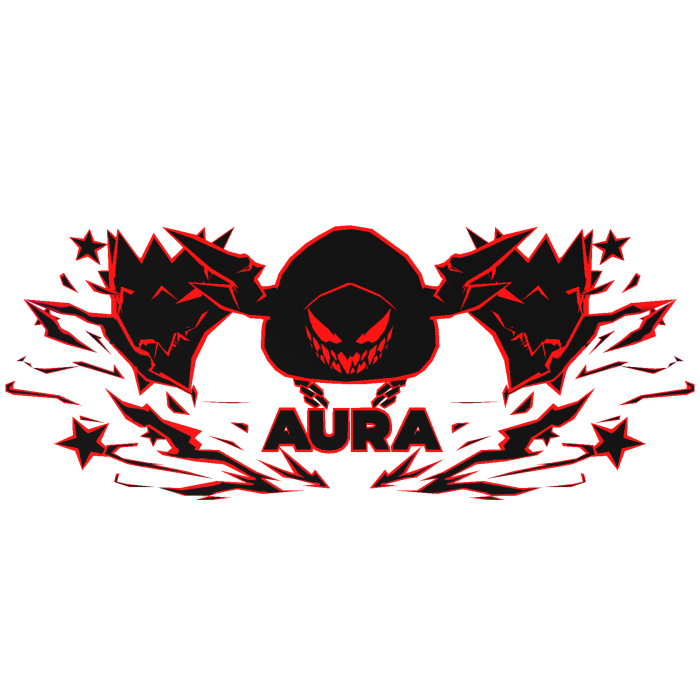 Cartoony Red Hood Aura Dragon Wings Combo