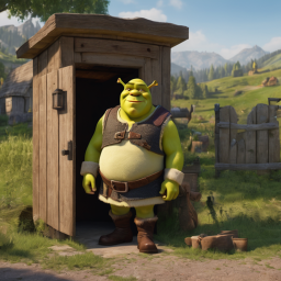 go into shreks out house lol
