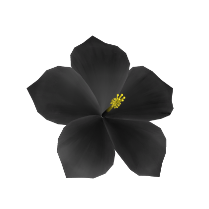 Black Hibiscus Hair Flower 🌺 Roblox item