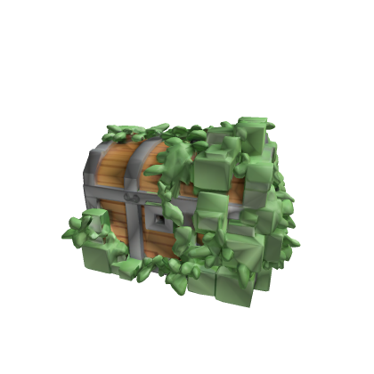 Treasure chest in overgrowth