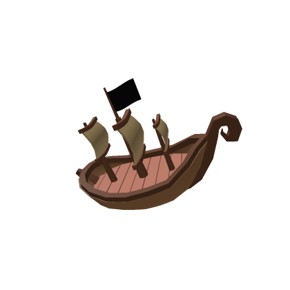 Pirate Boat low poly