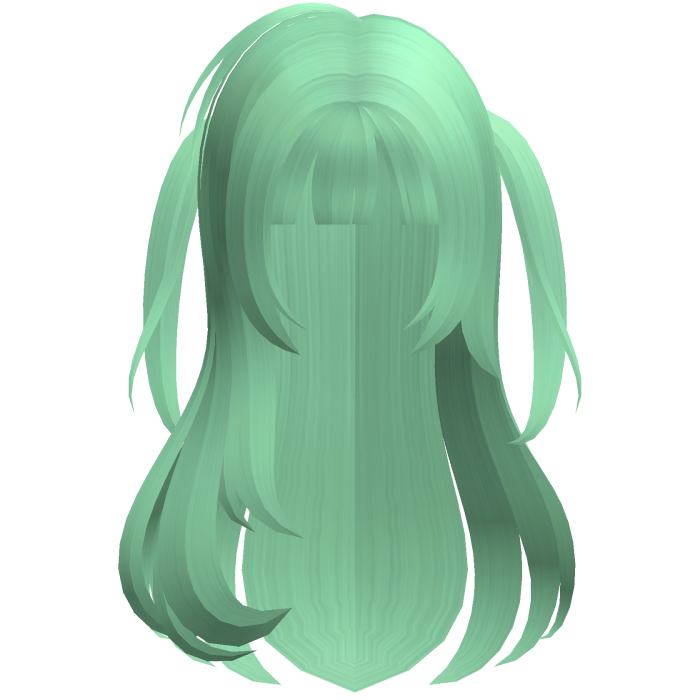 green adorable fluffy fawn hair w pigtails