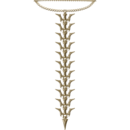 Gold Vertebrae Spine Necklace