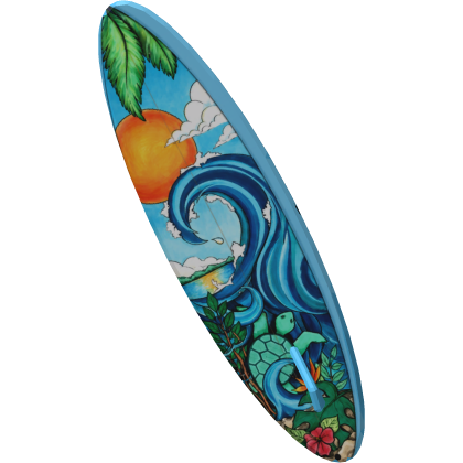 Summer Tropical Wave Graffiti Surfboard Roblox item
