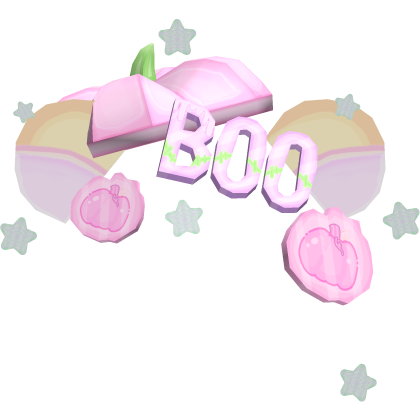 kawaii pastel halloween pumpkin white bear ears Roblox item