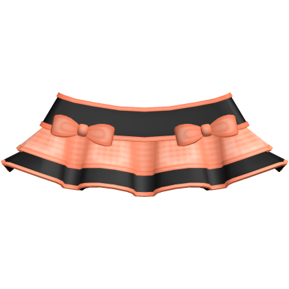 🐾 black orange tweencore cute decora plaid skirt