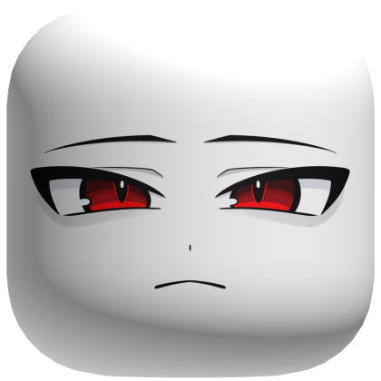 Stern Anime Protagonist Face - White thumbnail