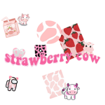 Strawberry cows friends!