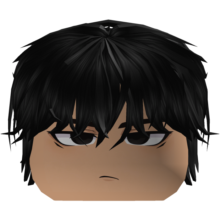 Y2K Emo Anime Boy Black Hair