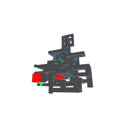 Giant spinning maze with locked doors