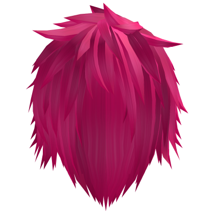 hot pink messy  jaggered spikey emo vkei hair Roblox item