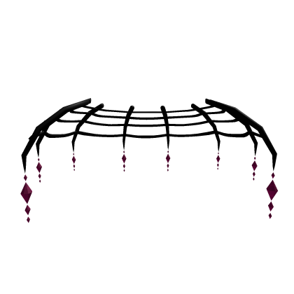 🖤🕸️ Spider's Grace crystal web skirt - Dark Pink
